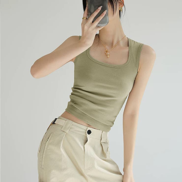 【ブラ紐、もう気にしない】 タンクトップ ブラ紐隠し | COCOMOMO | 詳細画像18 