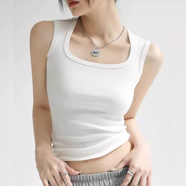 【ブラ紐、もう気にしない】 タンクトップ ブラ紐隠し | COCOMOMO | 詳細画像2 