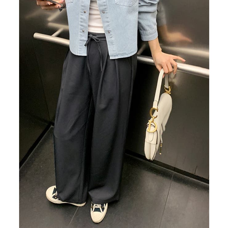 【オンオフ使える神パンツ】タックワイドパンツ ワイドパンツ スラックス | COCOMOMO | 詳細画像15 