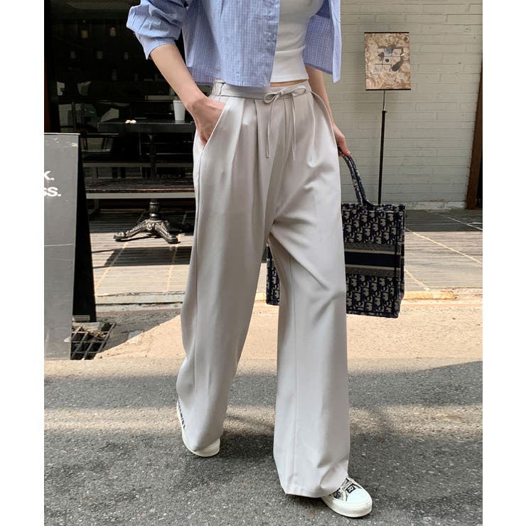 【オンオフ使える神パンツ】タックワイドパンツ ワイドパンツ スラックス | COCOMOMO | 詳細画像2 