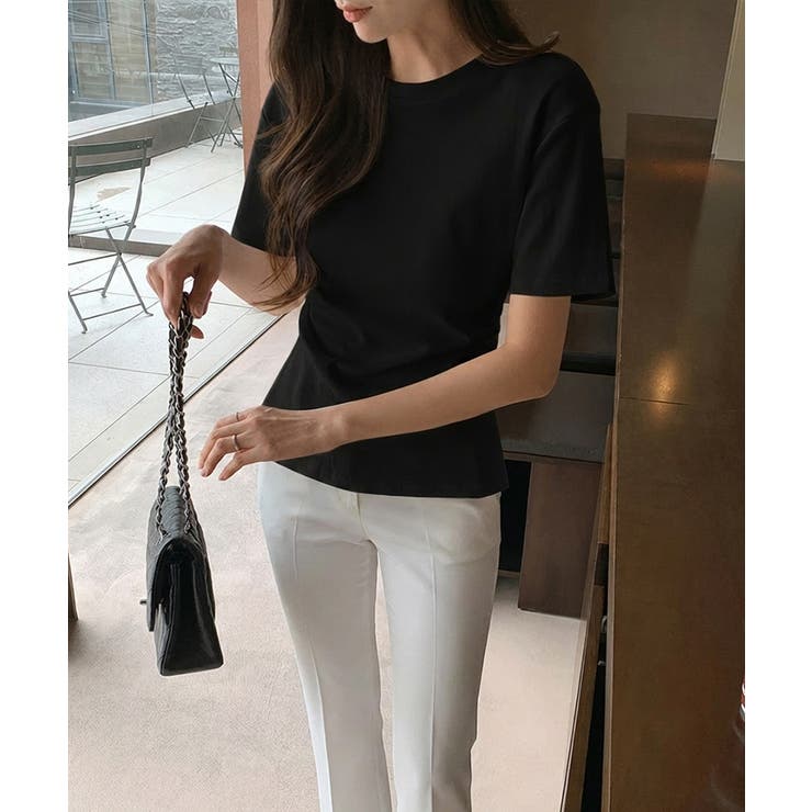 くびれ見えウエストギャザーTシャツ ギャザーTシャツ Tシャツ | COCOMOMO | 詳細画像21 