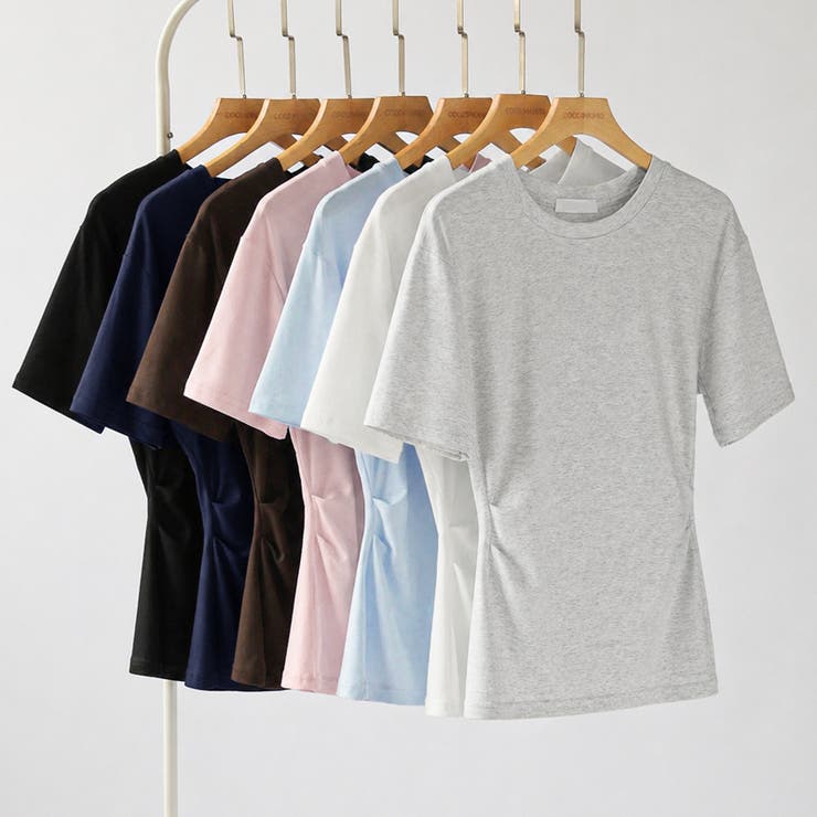 くびれ見えウエストギャザーTシャツ ギャザーTシャツ Tシャツ | COCOMOMO | 詳細画像23 