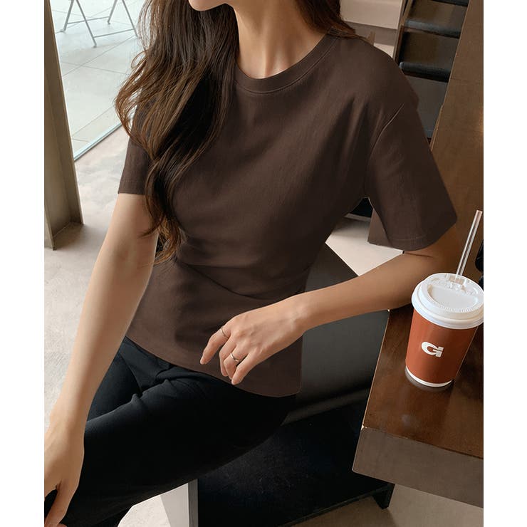 くびれ見えウエストギャザーTシャツ ギャザーTシャツ Tシャツ | COCOMOMO | 詳細画像16 