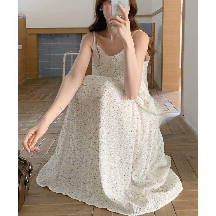 【全方位、愛されシルエット】 ドットキャミワンピース キャミワンピ | COCOMOMO | 詳細画像6 