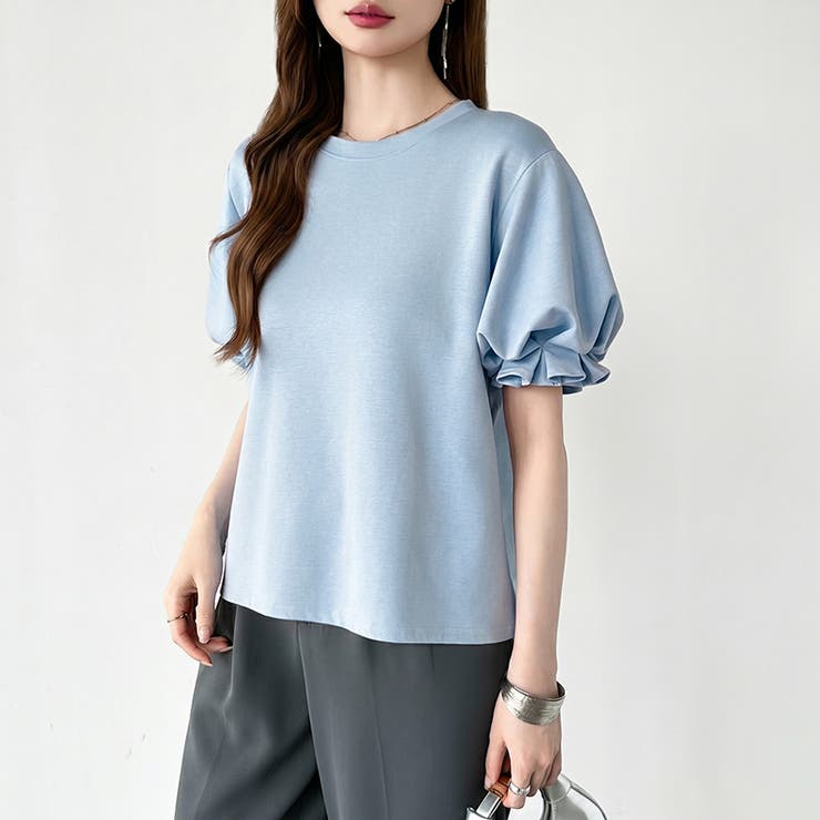 【ぽわんと立体感。】 バルーンスリーブTシャツ 半袖カットソー | COCOMOMO | 詳細画像39 
