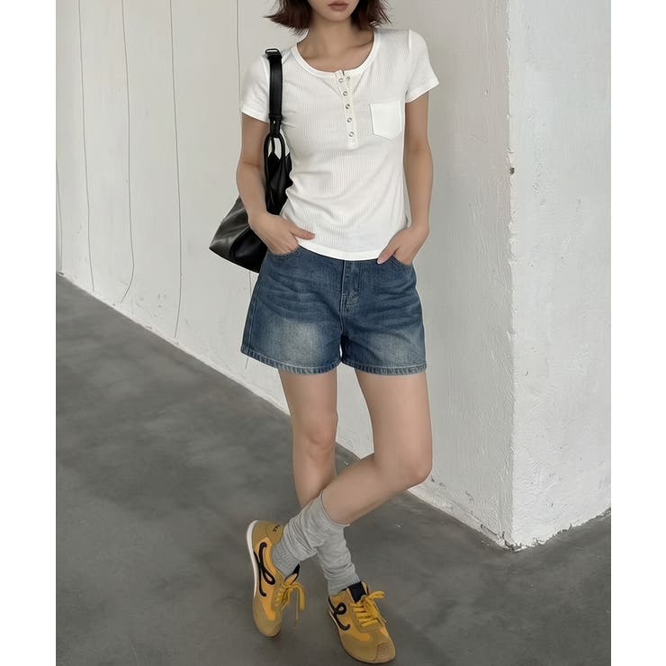 ヘンリーネックTシャツ リブTシャツ ヘンリーネック | COCOMOMO | 詳細画像6 