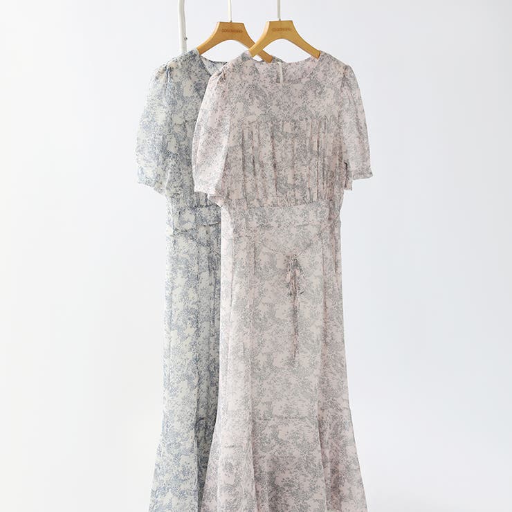 【華やぎシフォン】 花柄シフォンワンピース ワンピース | COCOMOMO | 詳細画像21 