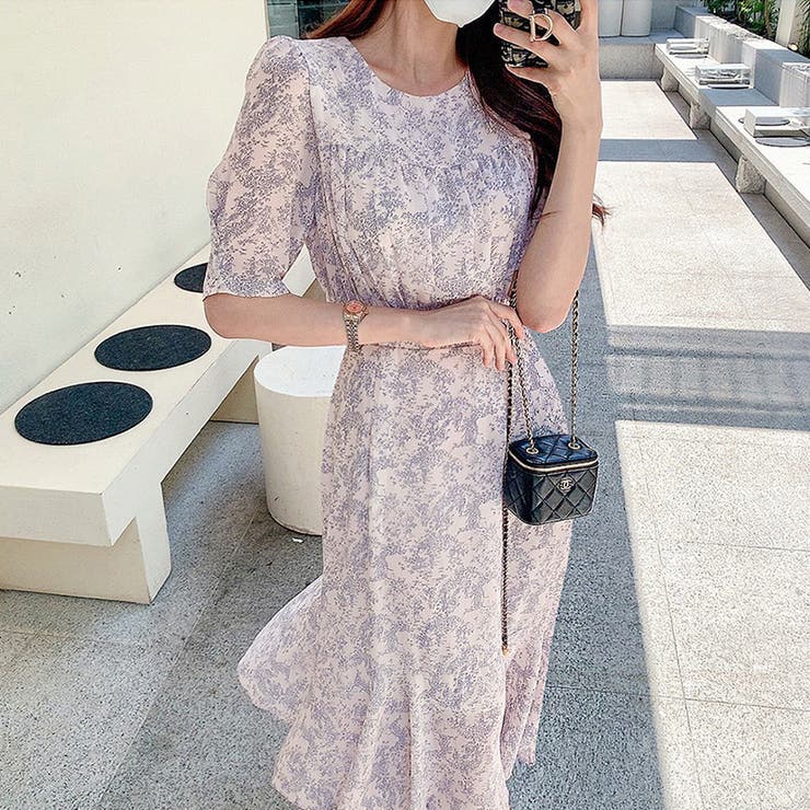 【華やぎシフォン】 花柄シフォンワンピース ワンピース | COCOMOMO | 詳細画像9 