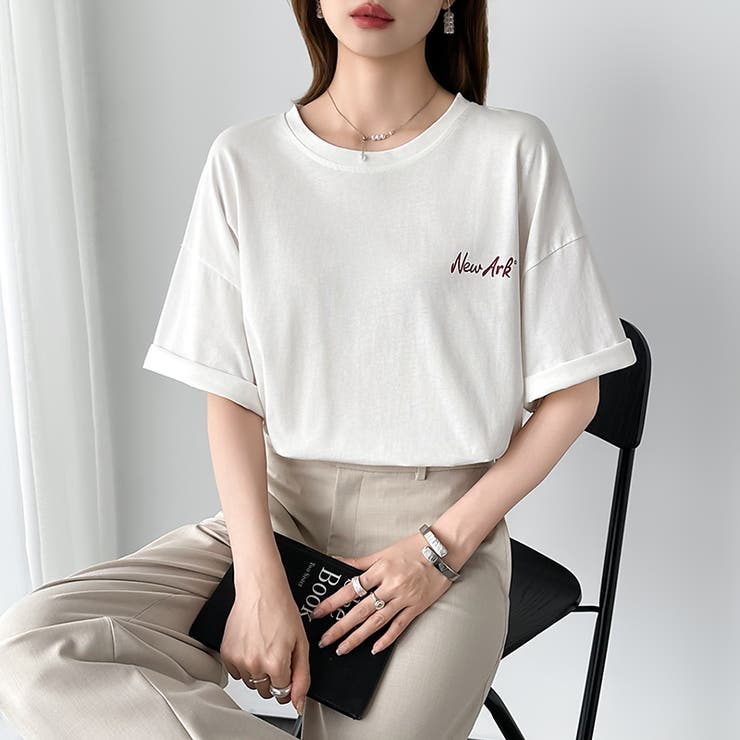 バックロゴオーバーTシャツ ロゴTシャツ Tシャツ | COCOMOMO | 詳細画像9 