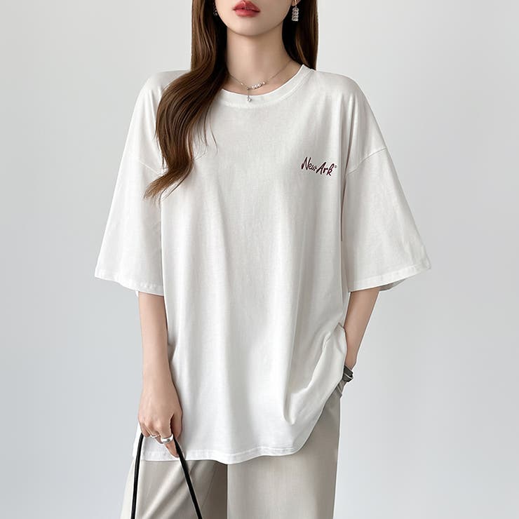 バックロゴオーバーTシャツ ロゴTシャツ Tシャツ | COCOMOMO | 詳細画像1 