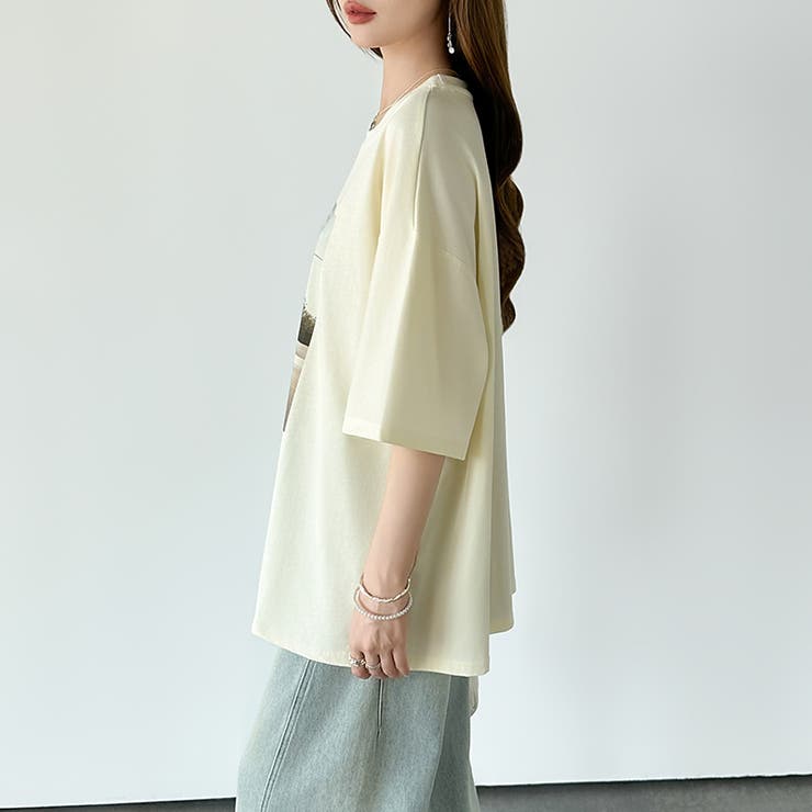 【大人女子の本命プリントT】 プリントTシャツ フォトプリントtシャツ | COCOMOMO | 詳細画像12 