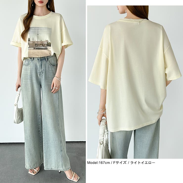 【大人女子の本命プリントT】 プリントTシャツ フォトプリントtシャツ | COCOMOMO | 詳細画像13 