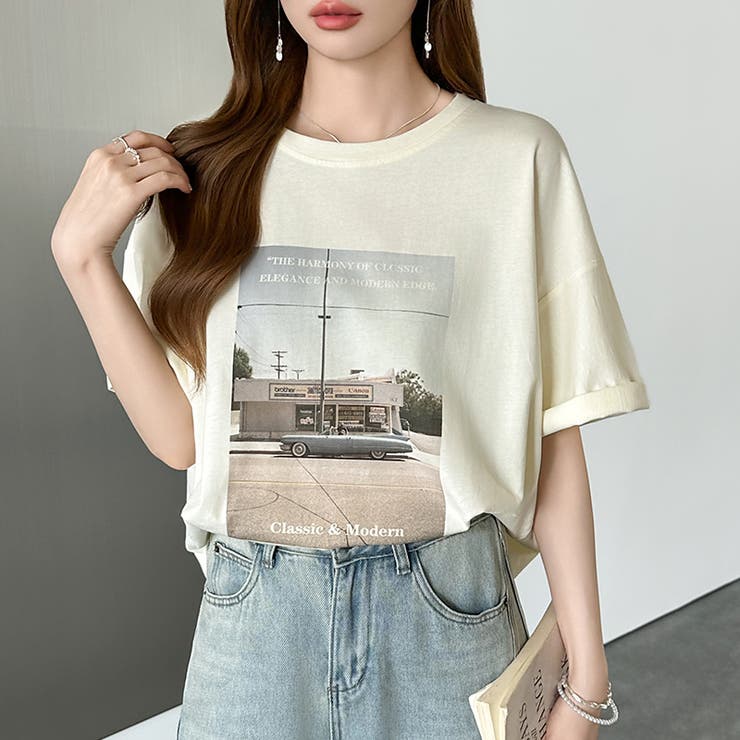 【大人女子の本命プリントT】 プリントTシャツ フォトプリントtシャツ | COCOMOMO | 詳細画像18 