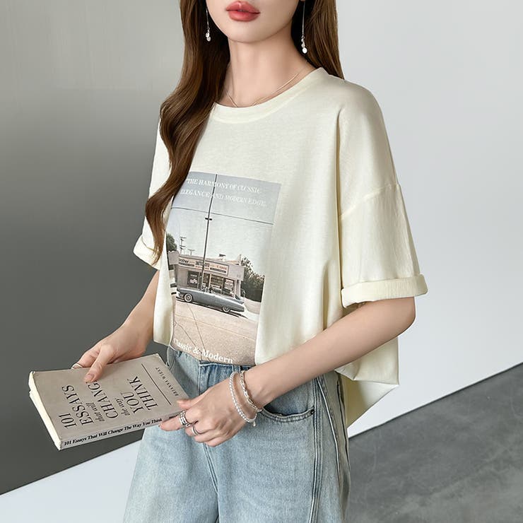 【大人女子の本命プリントT】 プリントTシャツ フォトプリントtシャツ | COCOMOMO | 詳細画像19 