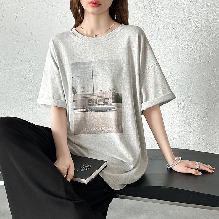 【大人女子の本命プリントT】 プリントTシャツ フォトプリントtシャツ | COCOMOMO | 詳細画像36 