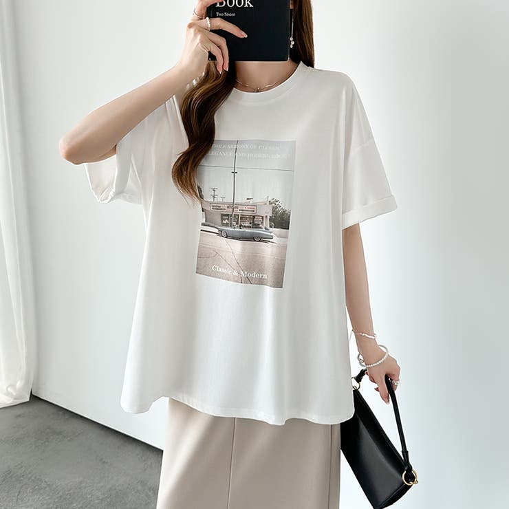 【大人女子の本命プリントT】 プリントTシャツ フォトプリントtシャツ | COCOMOMO | 詳細画像7 