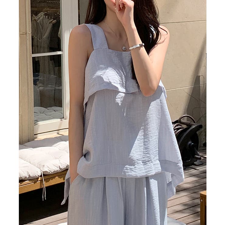 【夏セットアップ】 バックリボンセットアップ パンツセットアップ | COCOMOMO | 詳細画像10 