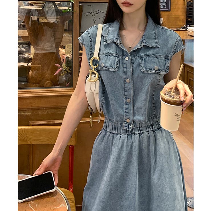 【セットで夏コーデ完成】 デニムセットアップ セットアップ | COCOMOMO | 詳細画像8 