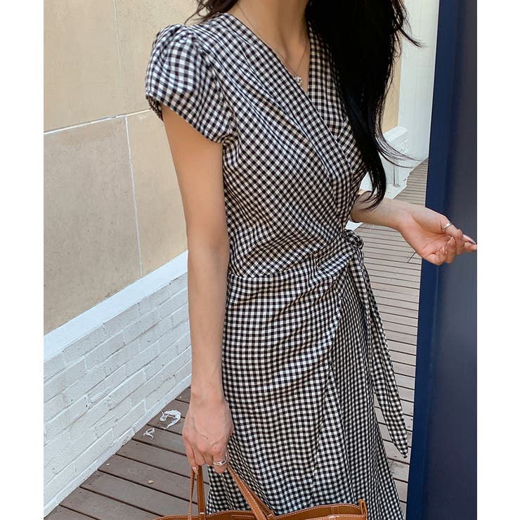【一枚で主役。愛されギンガム】 チェックワンピース ウエストリボンワンピース | COCOMOMO | 詳細画像14 