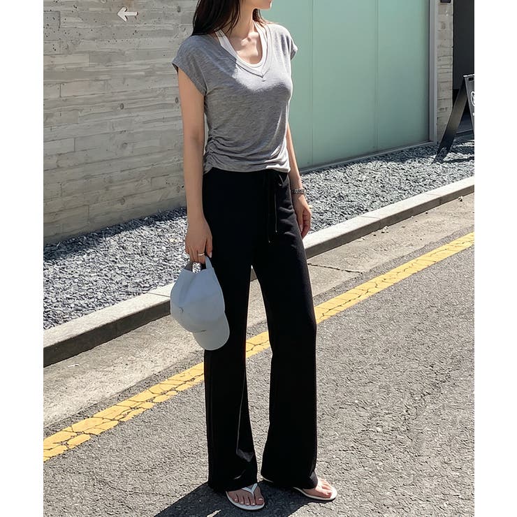 【一枚でレイヤード風】 ドッキングTシャツ タンクトップ | COCOMOMO | 詳細画像6 