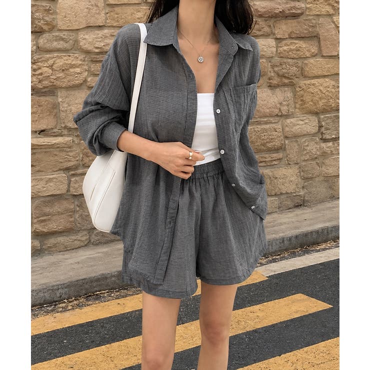 【リラックスセットアップ】 シャツセットアップ 夏セットアップ | COCOMOMO | 詳細画像16 