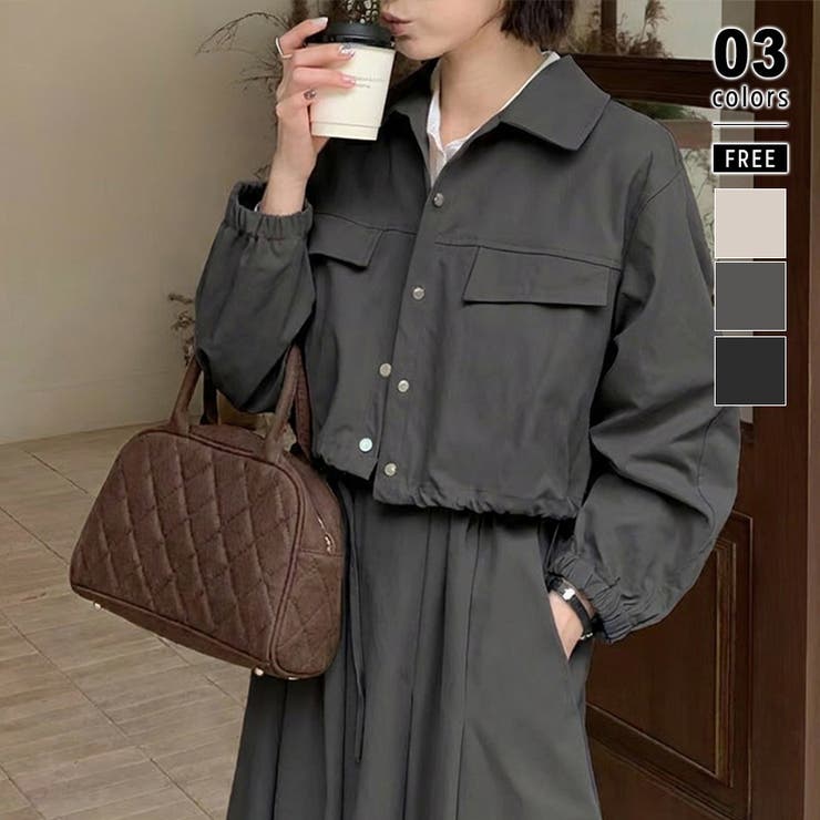 ダークグレー | 【ワンピース×ジャケットセット】 セットアップ ワンピース | COCOMOMO