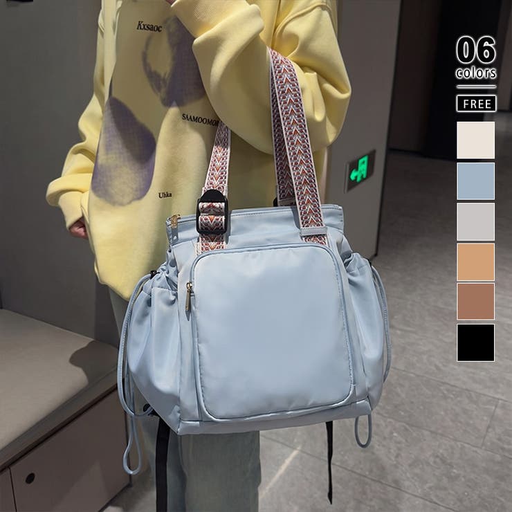 ブルー | 背負える掛けれる1つで3役 大容量バッグ リュック | COCOMOMO