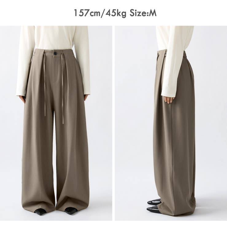 ディープタックで洗練モード感 タックワイドパンツ ワイドパンツ | COCOMOMO | 詳細画像22 