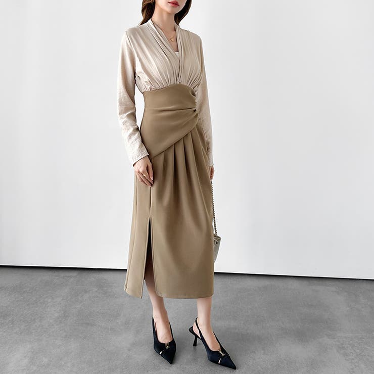 ドレープタイトワンピース ワンピース vネックワンピース | COCOMOMO | 詳細画像6 
