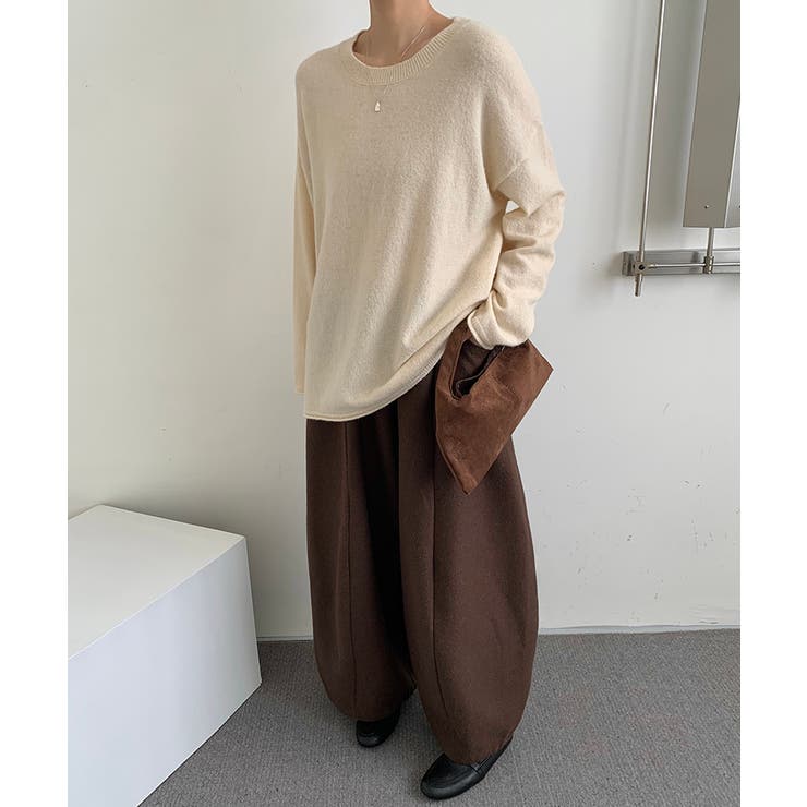 シルエットで魅せる大人ニット ドロップショルダーニット ニット | COCOMOMO | 詳細画像9 