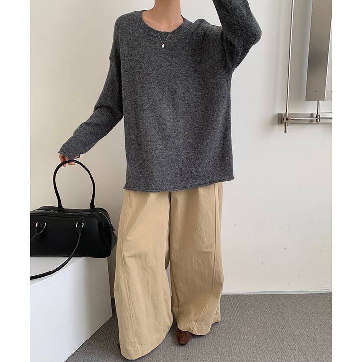 シルエットで魅せる大人ニット ドロップショルダーニット ニット | COCOMOMO | 詳細画像14 