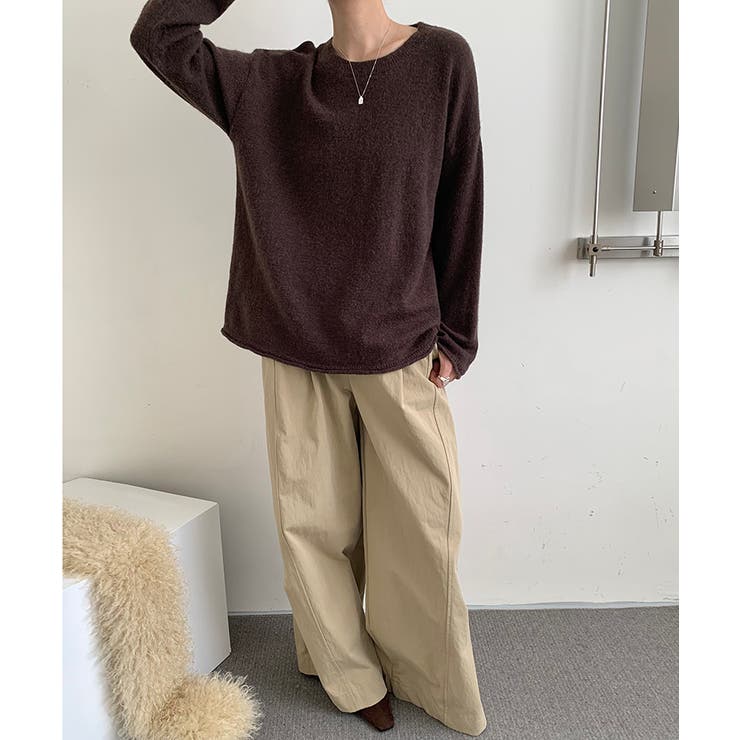 シルエットで魅せる大人ニット ドロップショルダーニット ニット | COCOMOMO | 詳細画像30 