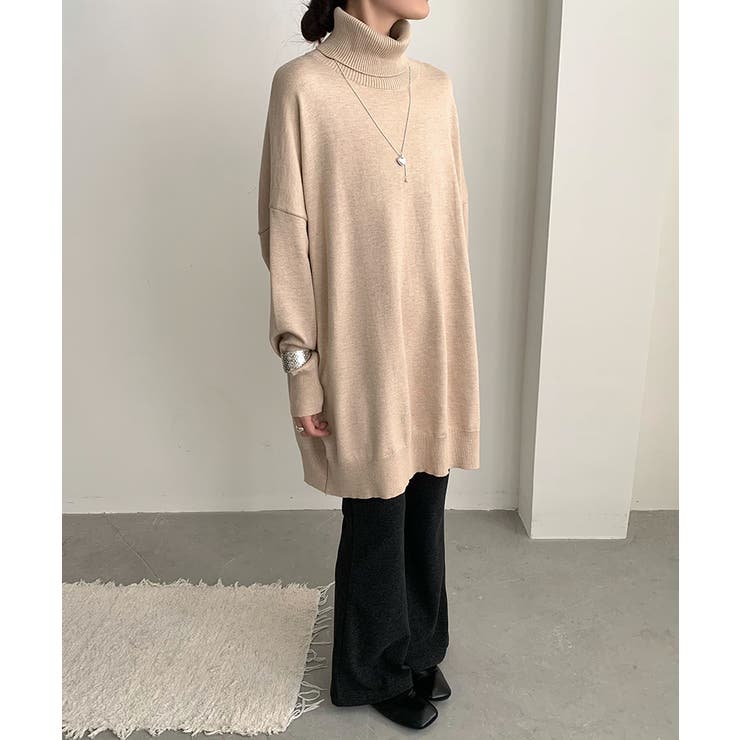 タートルネックロングニット ロングニット タートルネック | COCOMOMO | 詳細画像18 