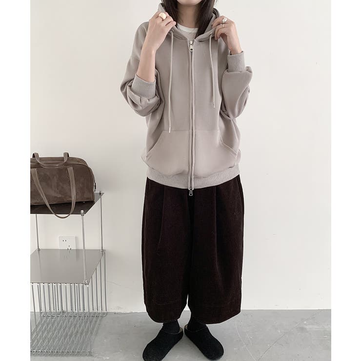 ダブルジップパーカー ジップパーカー スウェット | COCOMOMO | 詳細画像9 