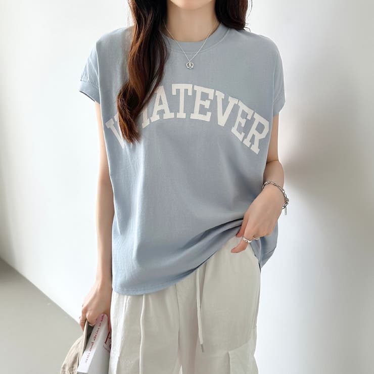 ロゴプリント コットン天竺 ラウンドヘム | COCOMOMO | 詳細画像4 