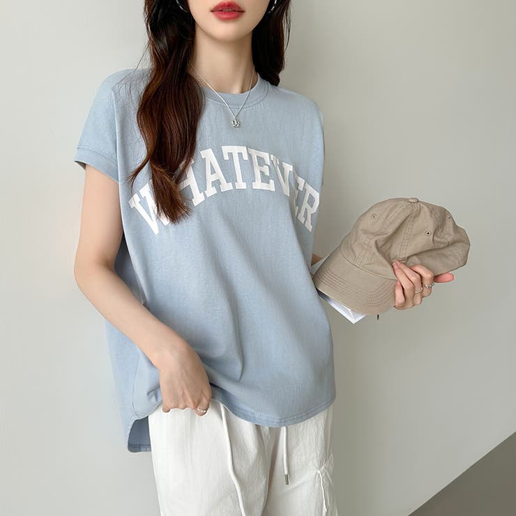 ロゴプリント コットン天竺 ラウンドヘム | COCOMOMO | 詳細画像5 