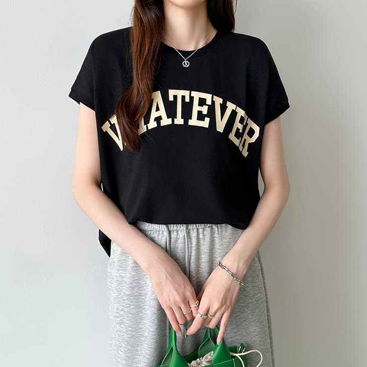 ロゴプリント コットン天竺 ラウンドヘム | COCOMOMO | 詳細画像24 