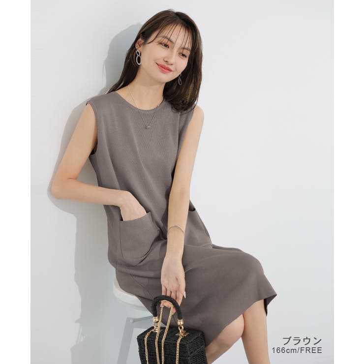 ワンピース ニットワンピース ノースリーブ | COCOMOMO | 詳細画像15 