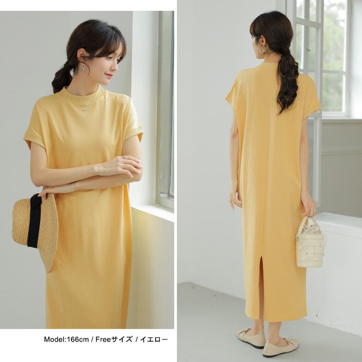 半袖ワンピース Tシャツワンピース ロングワンピース | COCOMOMO | 詳細画像10 