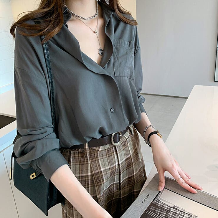 L'Appartement コルピエロ 23SSとろみシャツブラウス L´Appartement コルピエロ 23SSとろみシャツブラウス