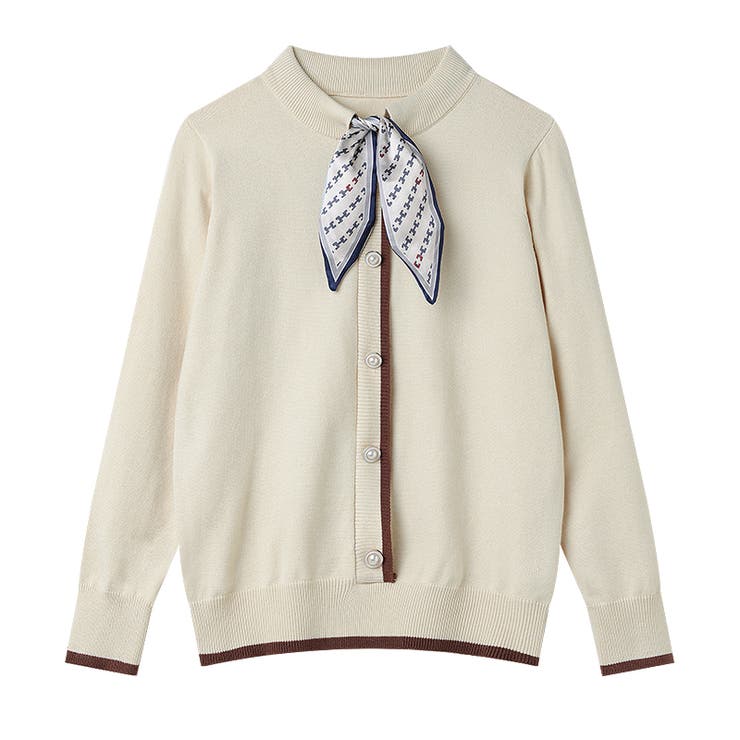 ニットブラウス スカーフタイ オフィスカジュアル | COCOMOMO | 詳細画像14 