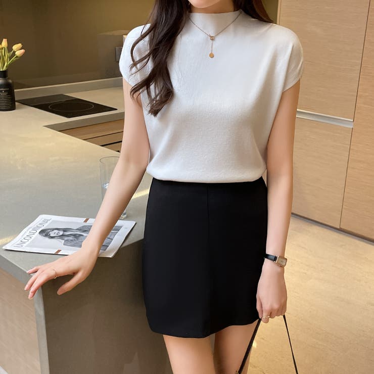 サマーニット 半袖 レディース | COCOMOMO | 詳細画像15 