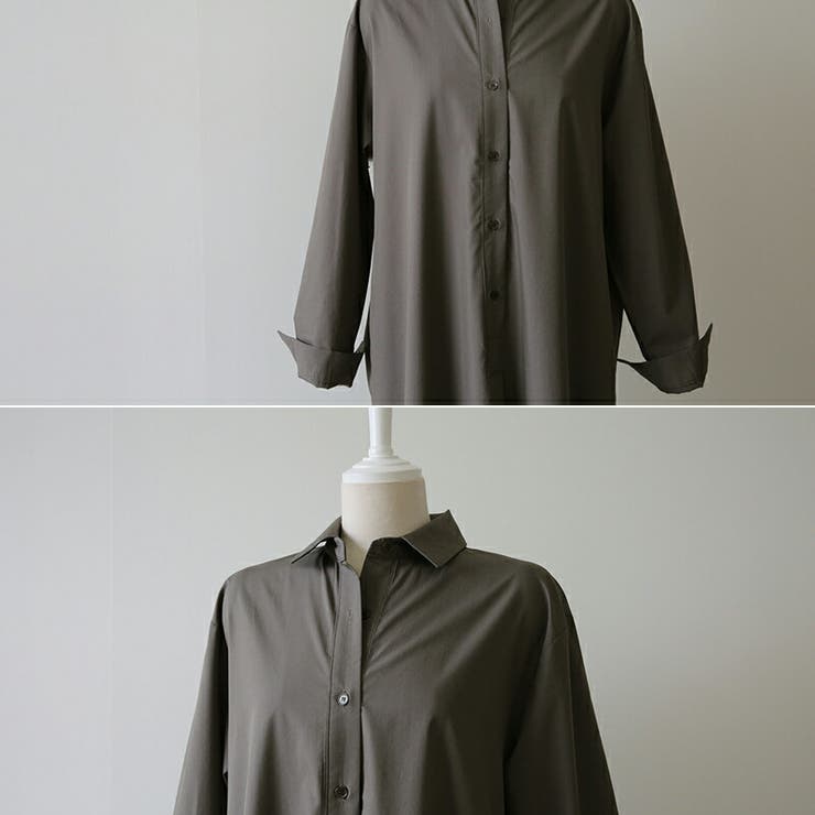 シャツワンピース ロングワンピース 長袖 | COCOMOMO | 詳細画像8 