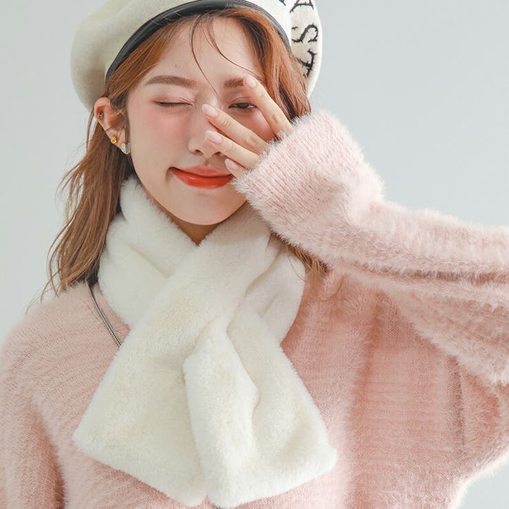 ネックウォーマー ふわふわフェイクファーティペット マフラ | COCOMOMO | 詳細画像5