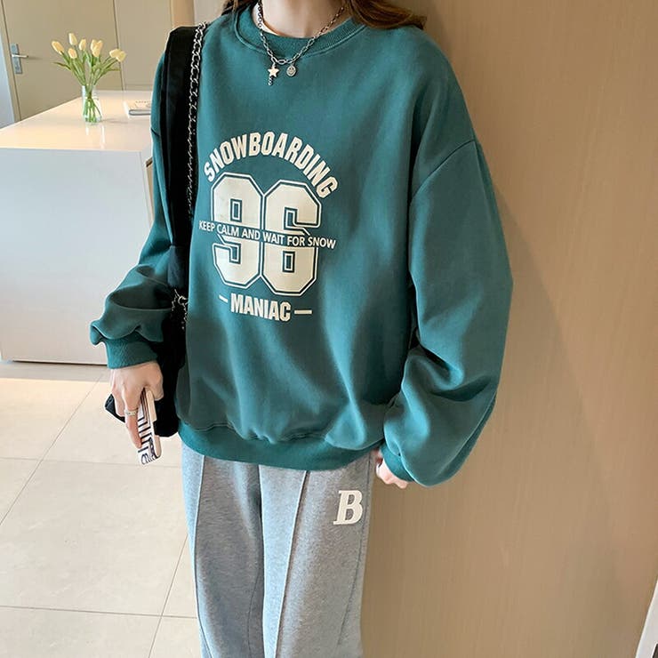 レディース スウェット SWEAT トップス 長袖 フリーサイズ FREE レディース トップス スウェット トレーナー Free 長袖 クルー