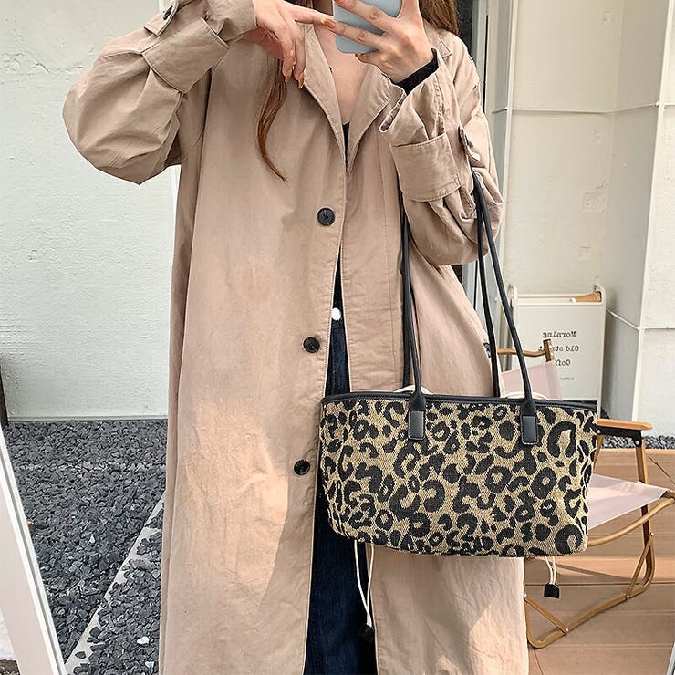 COACH　茶　トレンチコート　ヒョウ柄 COACH 茶 トレンチコート ヒョウ柄