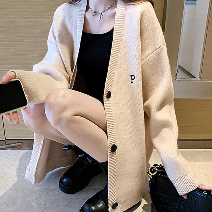 レディース トップス ニット カーディガン Free 長袖 春 春服