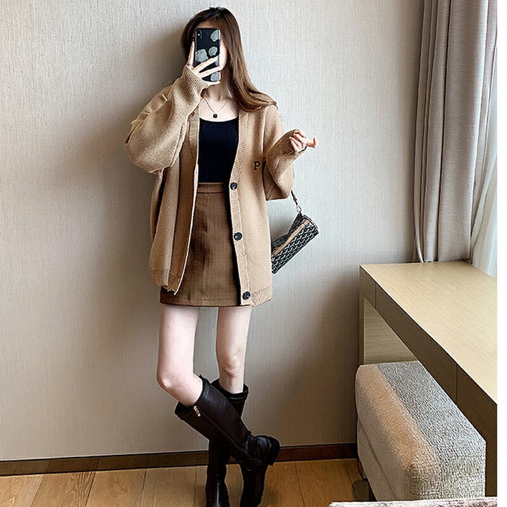 レディース トップス ニット カーディガン Free 長袖 春 春服