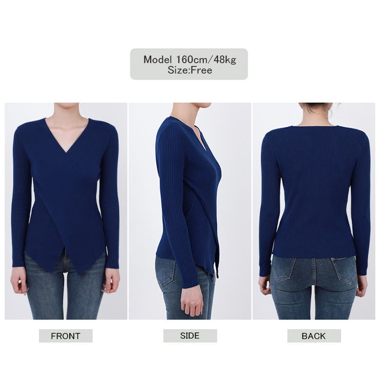 カシュクールニット クロスニット Vネック | COCOMOMO | 詳細画像19 