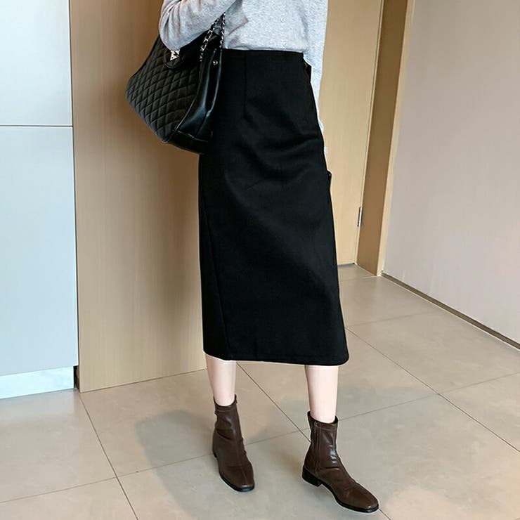 バックスリットロングスカート[商品：PN23AW-024-2] - PUNYUS